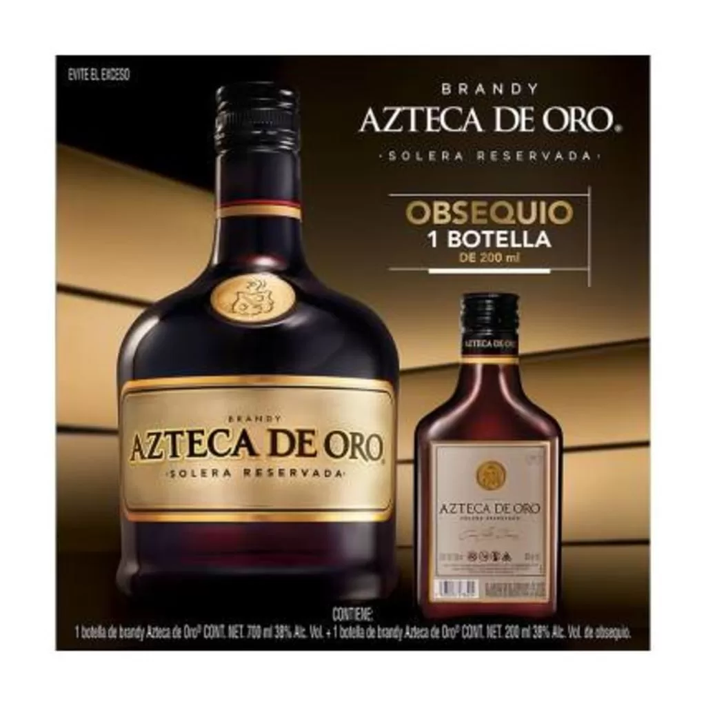 Bdy. Don Pedro 200ml+Azteca de Oro 700ml.